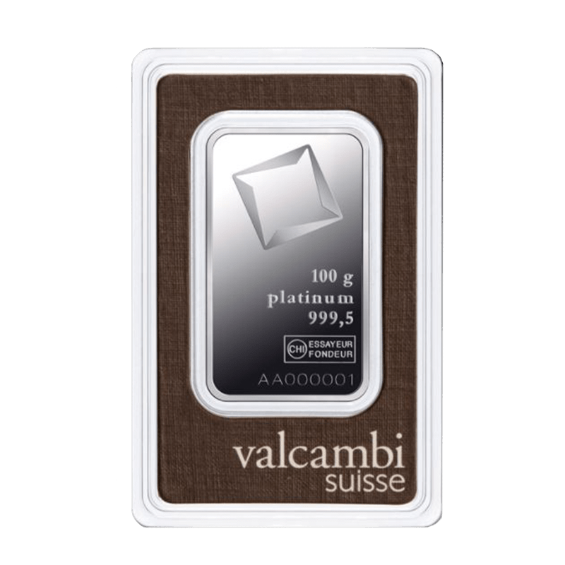 Buy 100 gram Valcambi Suisse Platinum Bar | Price in Canada | TD